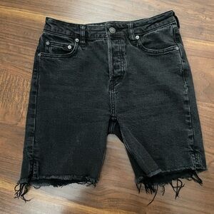Free People Black Denim Cutoff Shorts